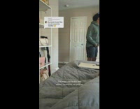 Woman films reactions of her boyfriend seeing his new game closet