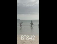 Woman black dress bikini photo shoot beach Part 2