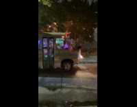 Collab winy - Man dance on party bus at night