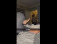 Girl pushes guy off and he slaps her 