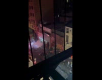 Collab WINY - Fireworks explode on ground near some people