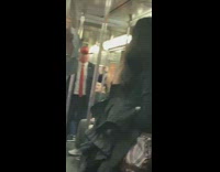 Donald Trump impersonator on subway train wears MAGA hat #BluePointWhatTheL