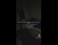 Guy wakes up roommate gets back to work 