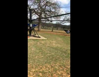 Group of friends on spinning hammock