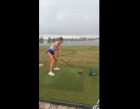 Man accidentally throws golf club into water