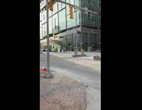 Photoshoot girl almost loses balance