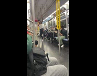 Collab Subway Creatures - Man doing stunts inside subway