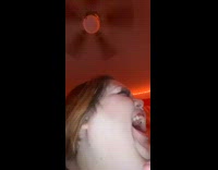 Girl long laugh red lights house room funny