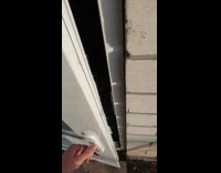 Dog chews hole on front door 