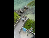 Collab IITW - Woman in blue outfit poses on the bridge next to the water