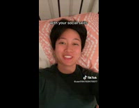 Collab ClipsIG - Lady Talks and Assures Herself on Bed