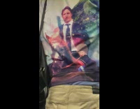 Man picture of Justin Trudeau on sweater