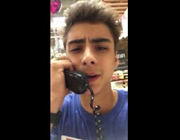 Guy gets on intercom speaker blue shirt quits job