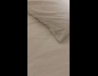 Mouse got inside of white pillow Airbnb