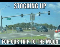 Stocking up for our trip to the moon 