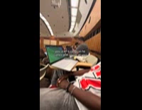 Man goes to his girlfriends classes 