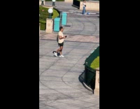 Man several vlog attempts at amusement park