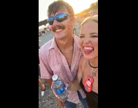 Guy likes matching outfit with kiss mark 