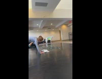 White dog ukraine flag painted