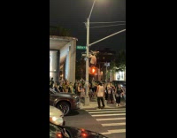 Silent disco party gets wild with streetlight