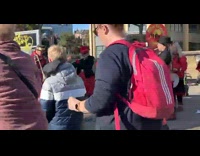 Band of Elderlies Play Music Instruments and Sings