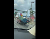 Pickup truck drive and carry long boat