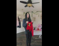 Woman with red incredibles body suit outfit costume