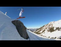 Saudi arabian ski with traditional clothes mountain