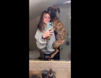 Woman makes video compilation of growing dog