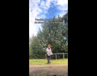 Collab Clips MPUGC - Woman teaching cat to run away from red flags