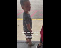 Little boy crying buffet closed