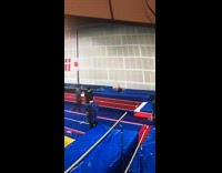 Girl tumbles flips lands on knees fail 