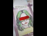 Collab BitchMP - Billie Eillish Art TikTok Challenge Fail