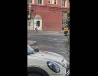 Venice grill white mini cooper car