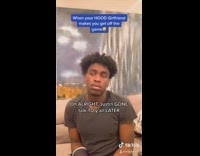 Girlfriend makes guy get off video game 