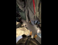 Man with blanket talk random stuff subway