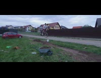 White shirt guy bicycle dirt mound fail 