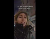 Girl gives advice for being sad going for a run