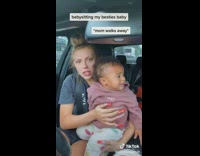 Woman struggle to babysit baby of bestfriend