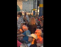 Woman dance and enjoy live band music