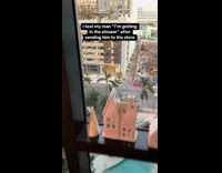 Man runs after getting in shower text