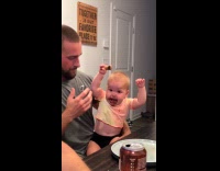 Collab ClipsIG - Dad tries steal baby ice cream cone