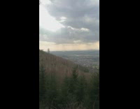 Zoom in view from mountain German Bade