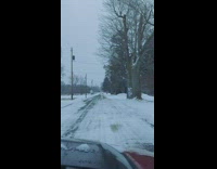 Woman records snow views in indiana