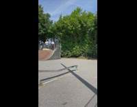 Guy skateboard kickflip land on railings fail part 2