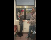 Girl slaps white wall instead of friends butt 