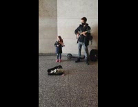 Little girl sings while guy plays pt. 2 
