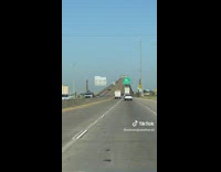Tall and steep highway bridge in Louisiana 