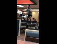 Guy fast food restaurant pregnancy announcement