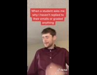 Student asks guy teacher about emails grades 